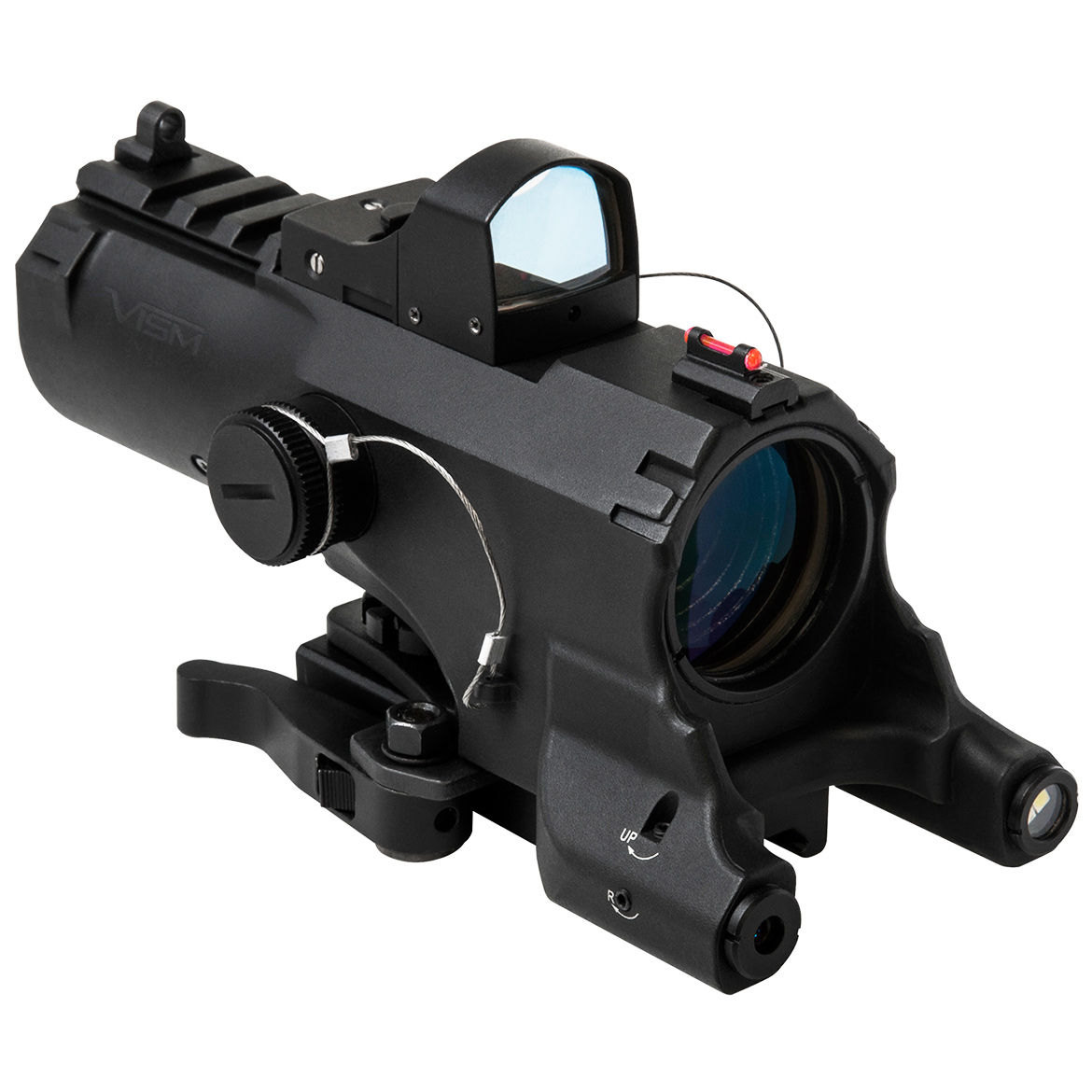 VECO434QRBGA Micro Red Dot Prismatic Scope Combo44 Black  4 x 34 mm