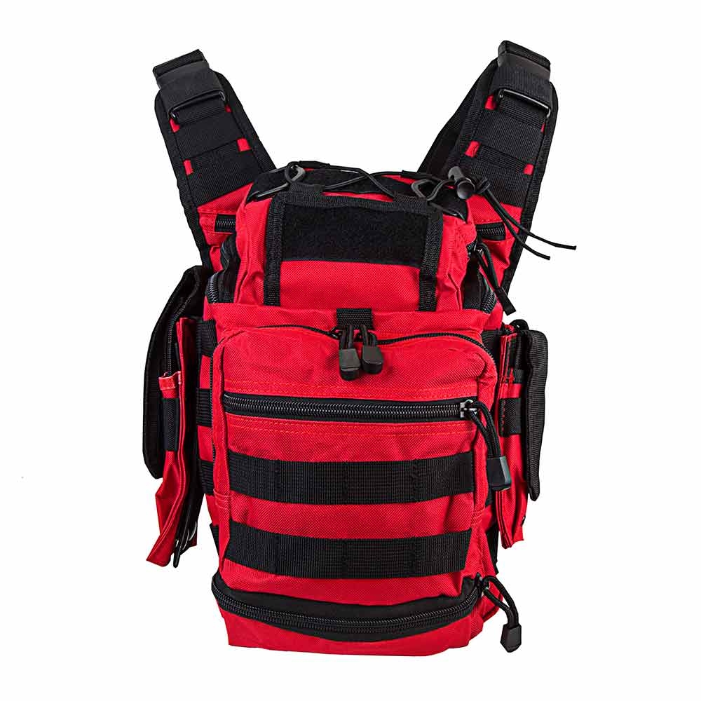 CVFRB2918R Vism First Responders Utility Bag, Red & Black