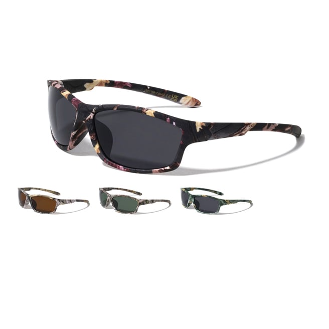 62 mm Camouflage Oval Sport Sunglasses, Camo