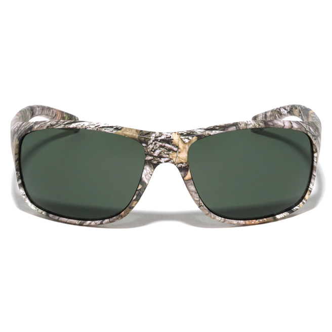 64 mm Camouflage Grip Temple Square Sport Sunglasses, Camo