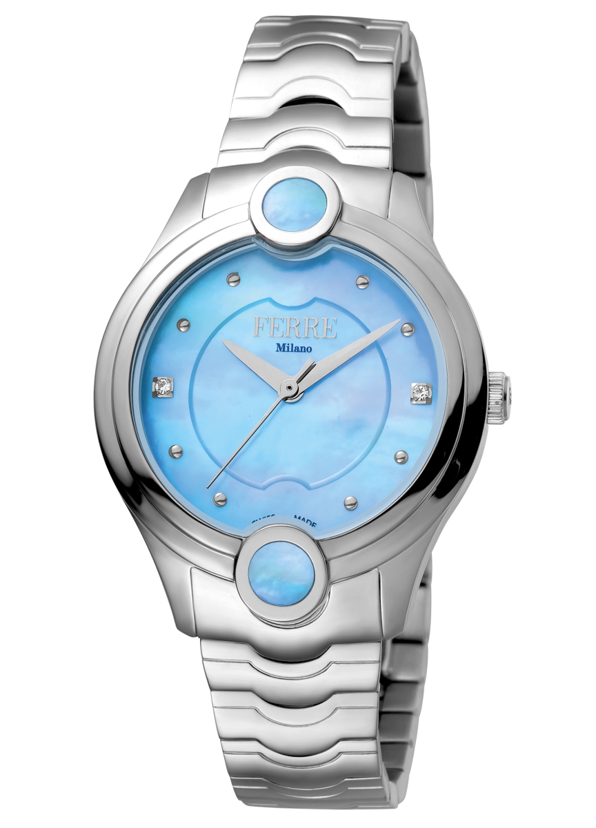 Womens Swiss Made Quartz Silver Bracelet Watch with Blue Dial -  Nimiedad, NI3643658