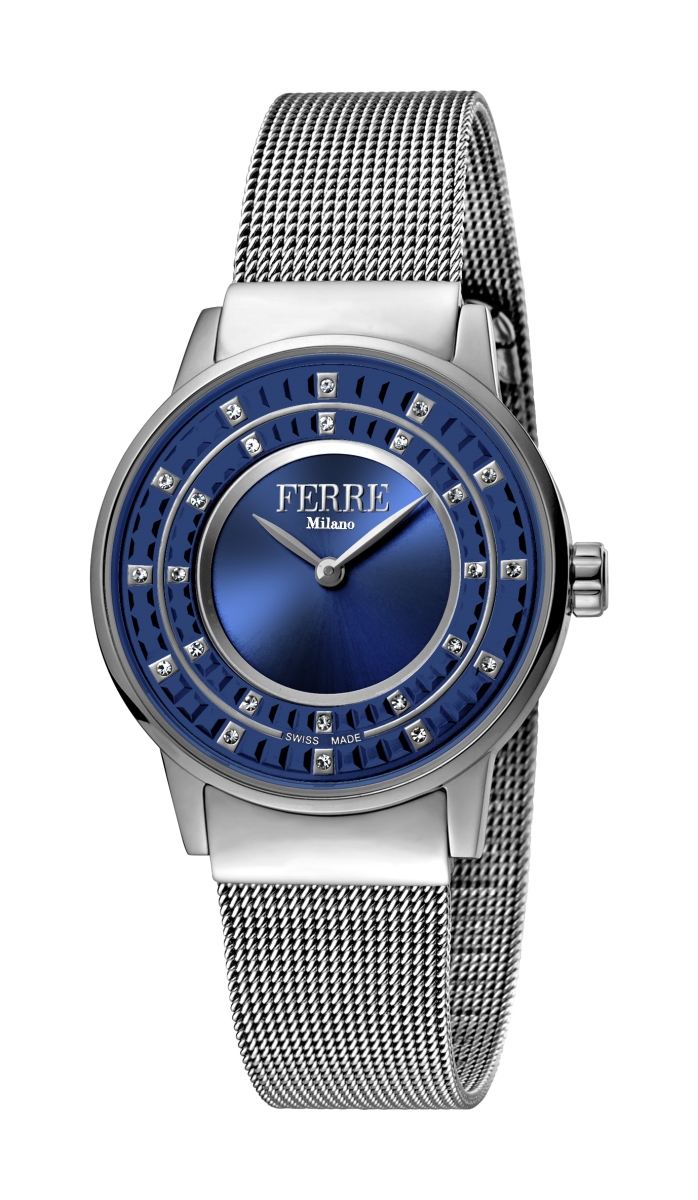 Picture of Ferre Milano FM1L102M0051 Womens Stainless Steel Blue Dial Wrist Watch