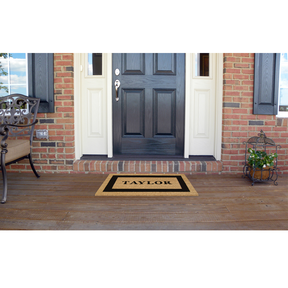 33021 20 x 36 in. Single Picture Frame Black SuperScraper Doormat - Personalized