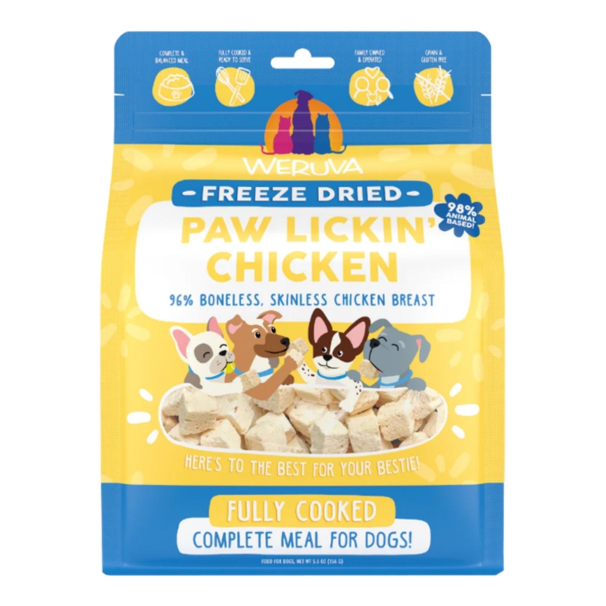 810028243057 13 oz Freeze-Dried Paw Licking Chicken Dog Food - Case of 6