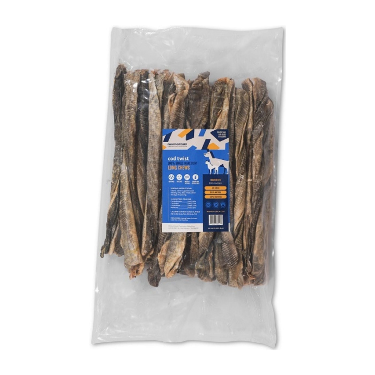 850067869016 Nutrition Long Cod Twist Bulk Chew Dog Treat - 25 Count