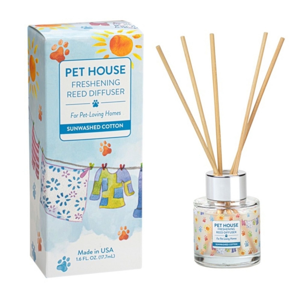 745860397142 Sunwashed Cotton Reed Diffuser - 4 Count