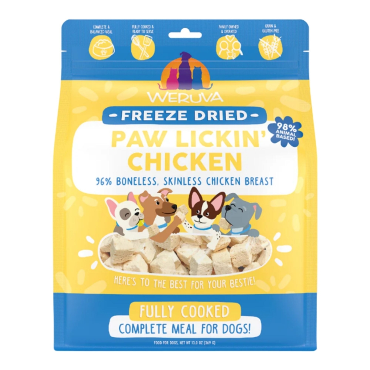 810028243040 5.5 oz Freeze-Dried Paw Licking Chicken Dog Food - Case of 12