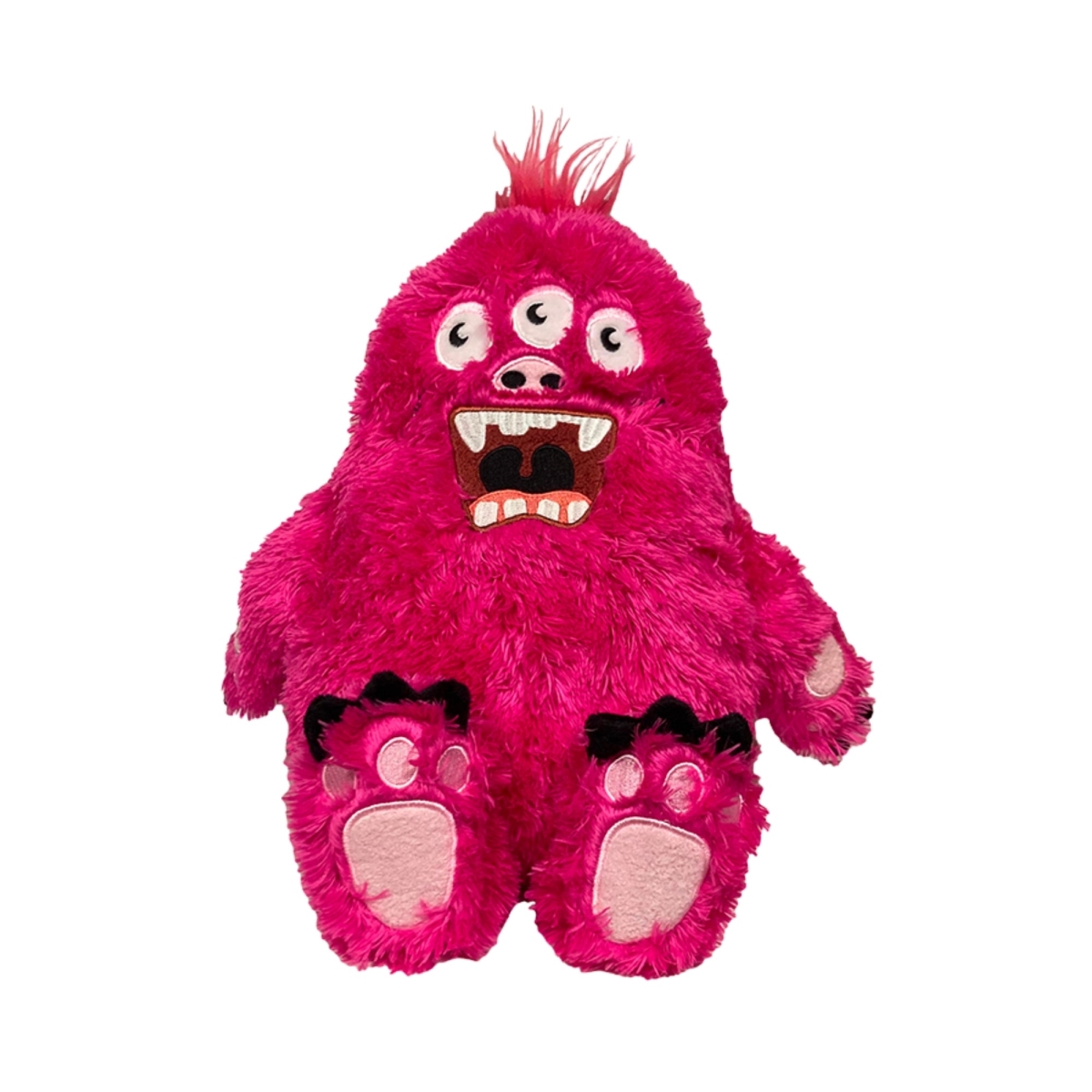 849088079122 Fluffy Monster Pink Plush Dog Toy - Large