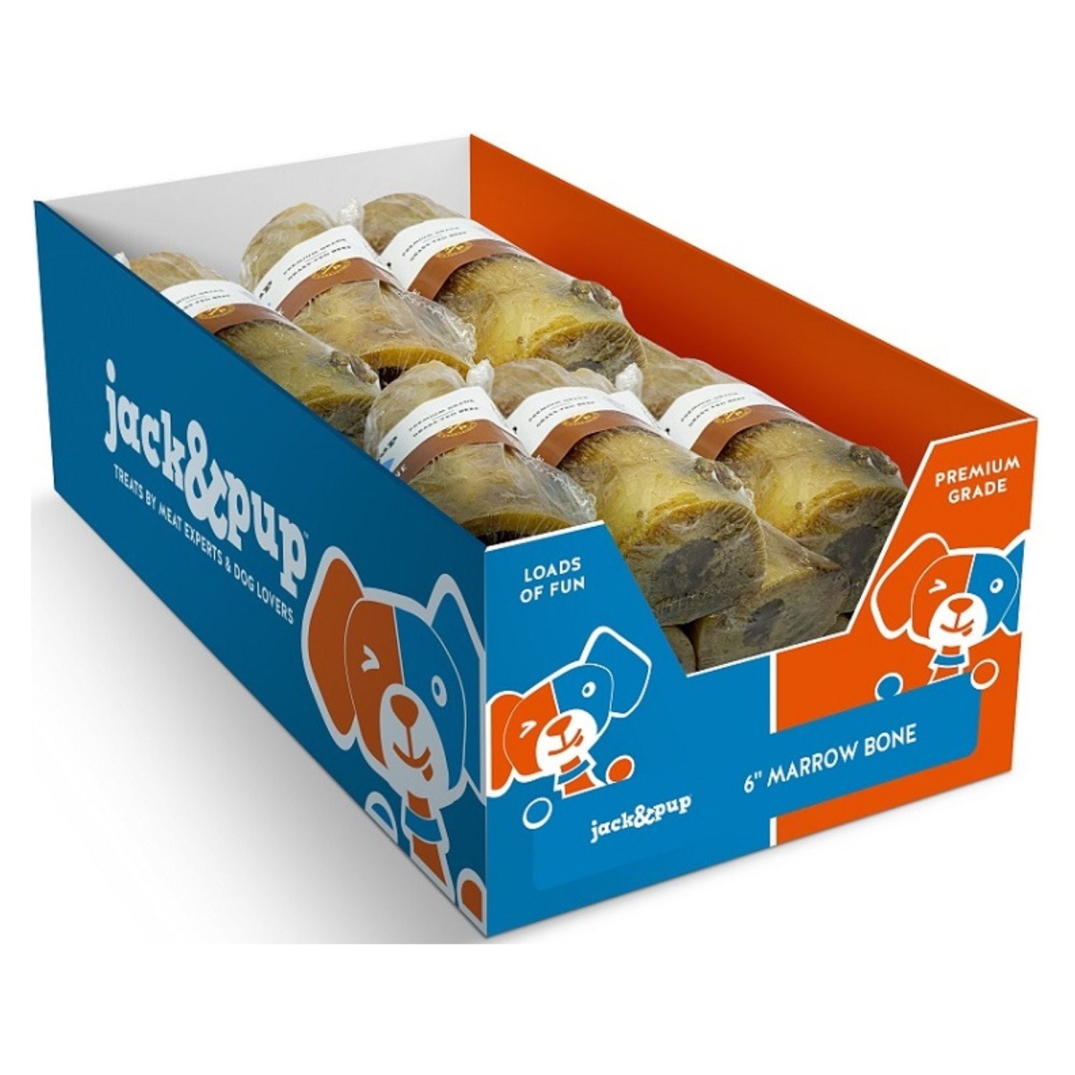 857733007666 6 in. Marrow Bone Dog Treat Display Box - 12 Count