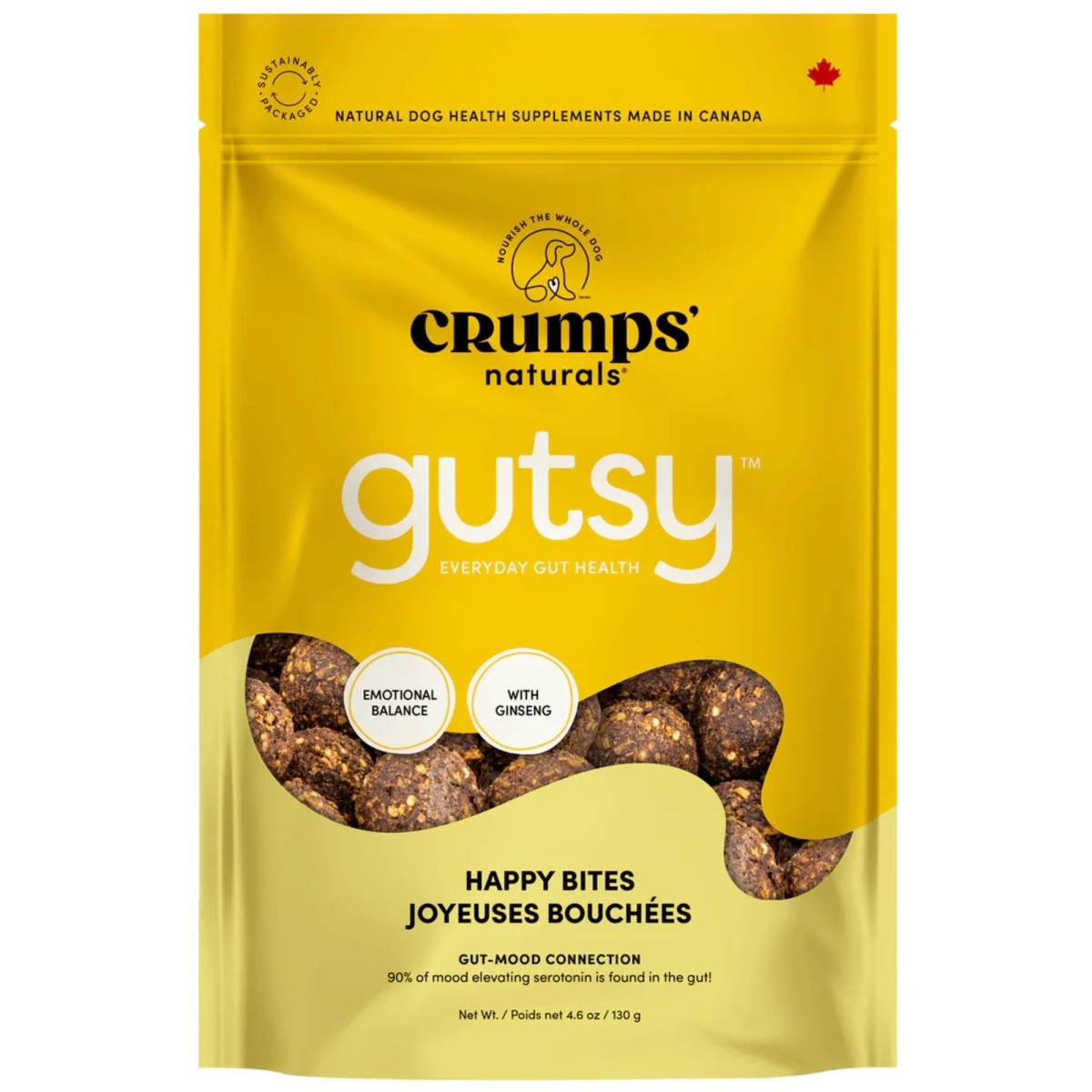 835302006395 3.2 oz Gutsy Happy Bites Cat Treat