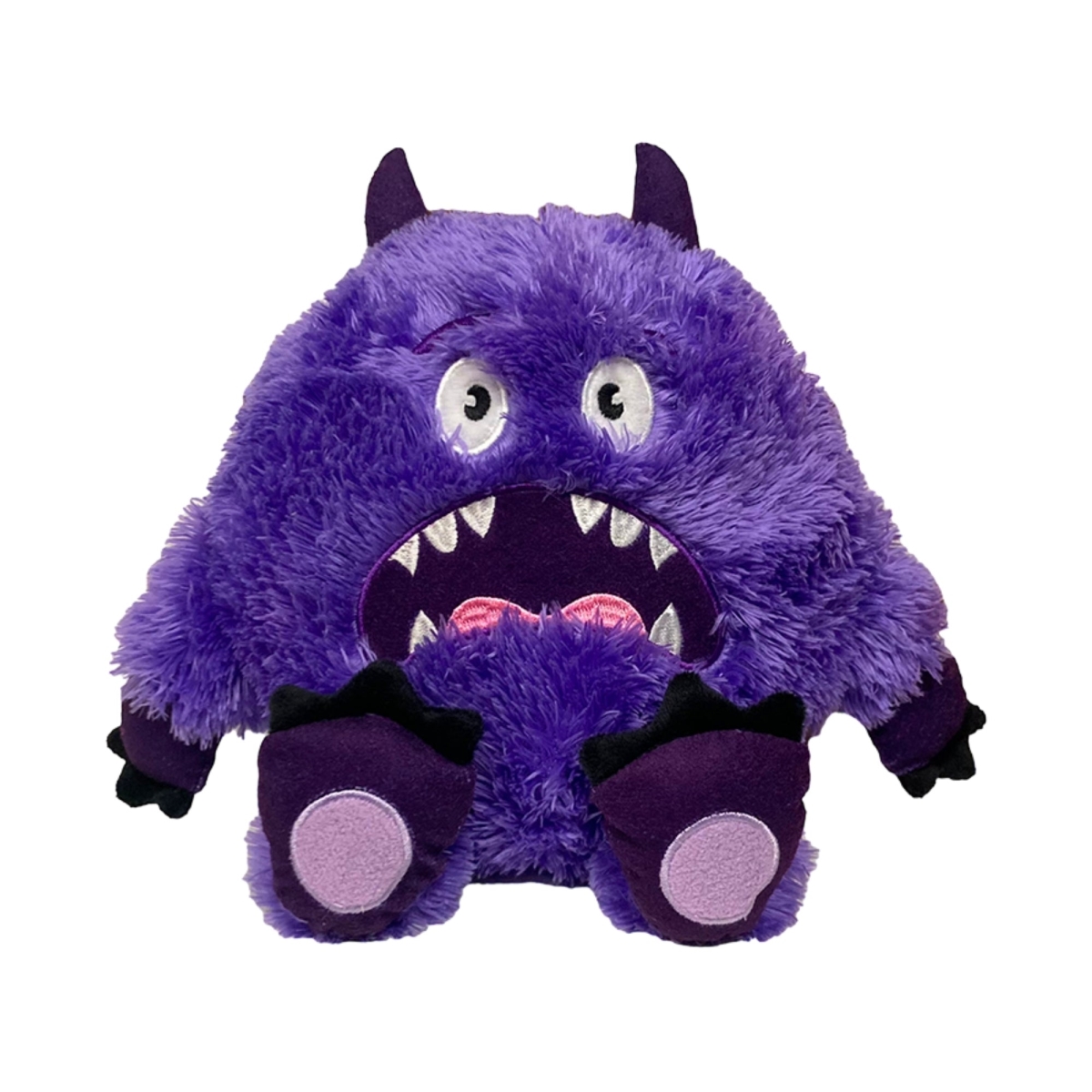 849088079115 Fluffy Monster Purple Plush Dog Toy - Medium