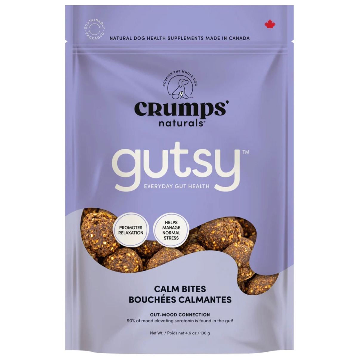 835302006418 3.2 oz Gutsy Calm Bites Cat Treat