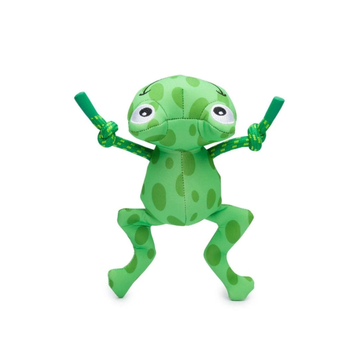 849088070983 7 in. Floatie Frog Plush Dog Toy