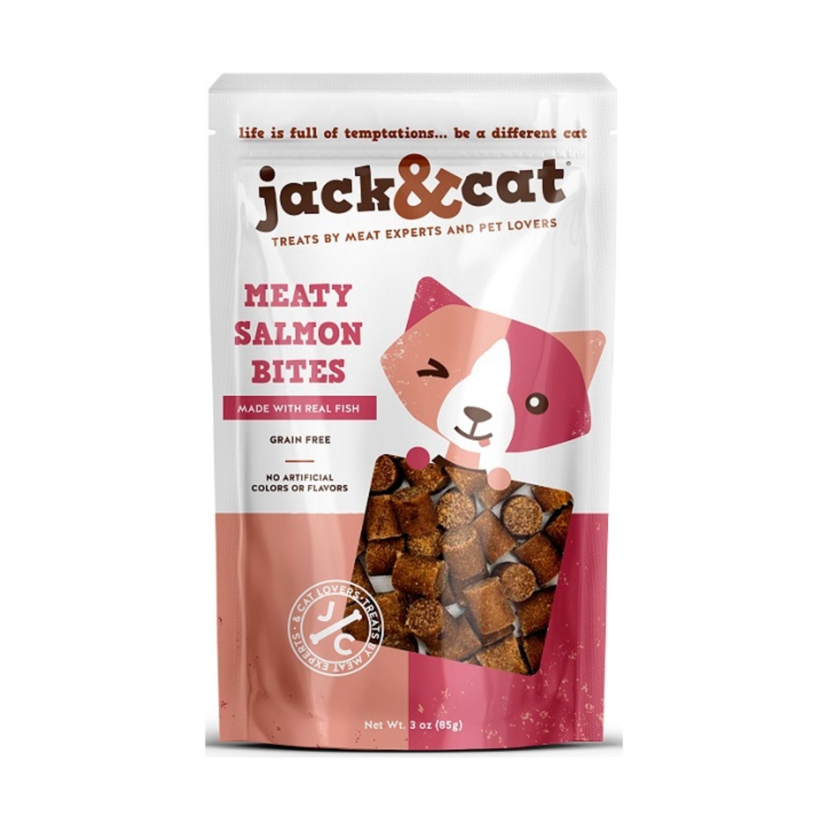 810044055405 3 oz Salmon Soft Moist Cat Treat