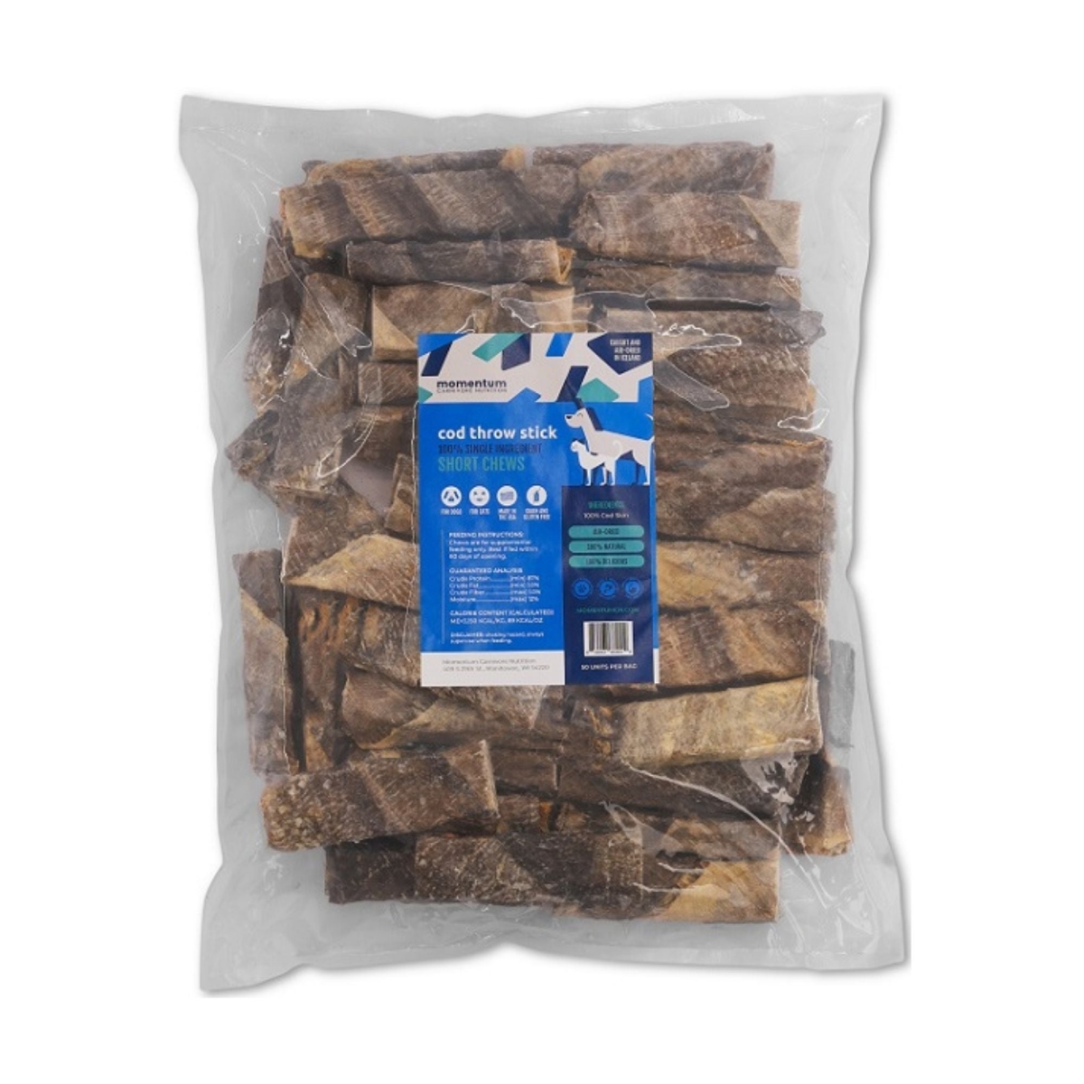 850067869009 Nutrition Short Cod Throw Bulk Chew Dog Treat - 50 Count