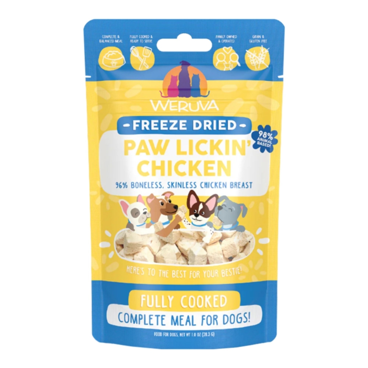 810028243125 1 oz Freeze-Dried Paw Licking Chicken Dog Food