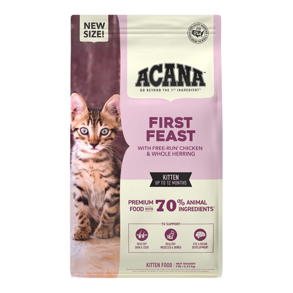 64992727123 Cat Grain Free First Feast Kitten Food, 7 lbs