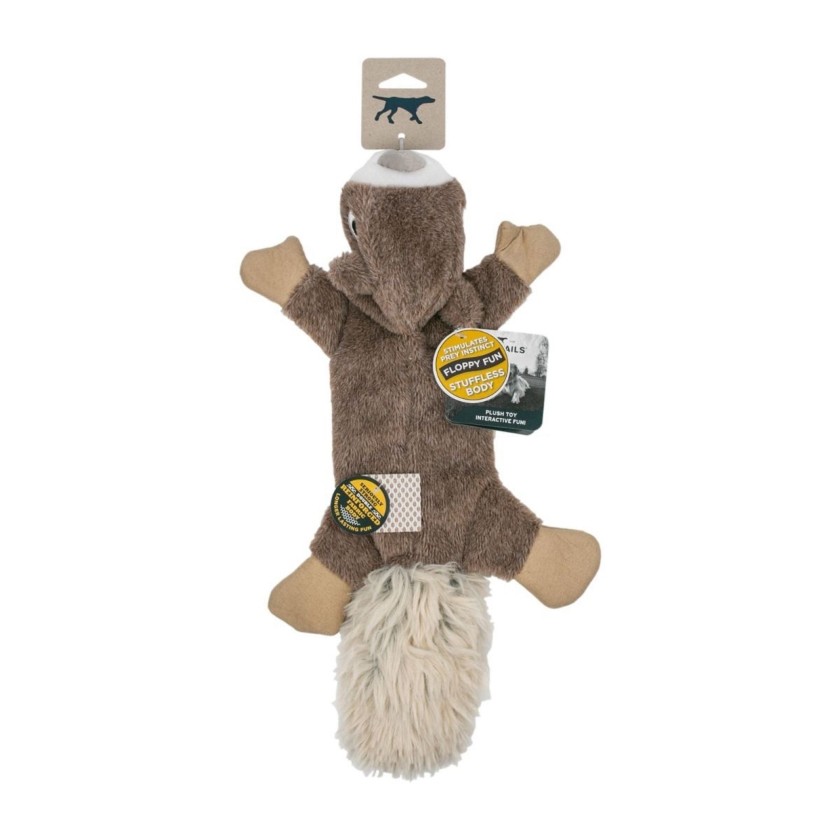 22266177661 Dog Plush Stuffless Squirrel Toys, 16 in.