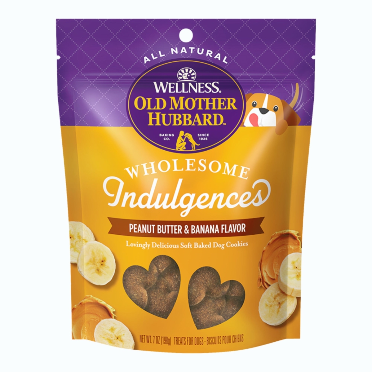 40076344104337 Dog Wholesome Indulgences Peanut Butter Banana, 10 oz, 4 Count