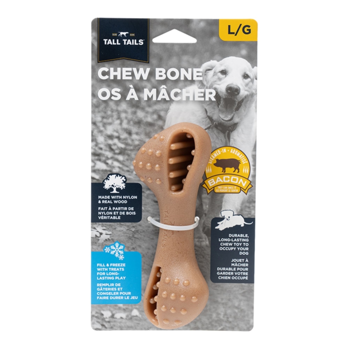 22266183723 Chew Bone Dog Toy - Large - 7 in.