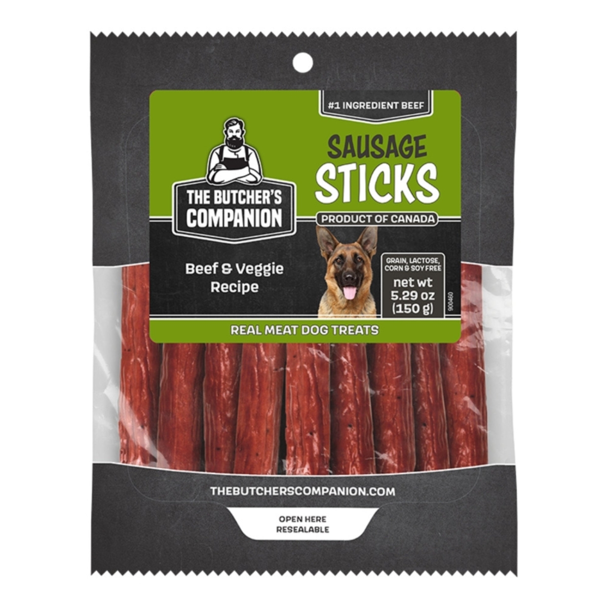 698189004607 Dog Beef & Vegetable Sausage Sticks, 5.29 oz