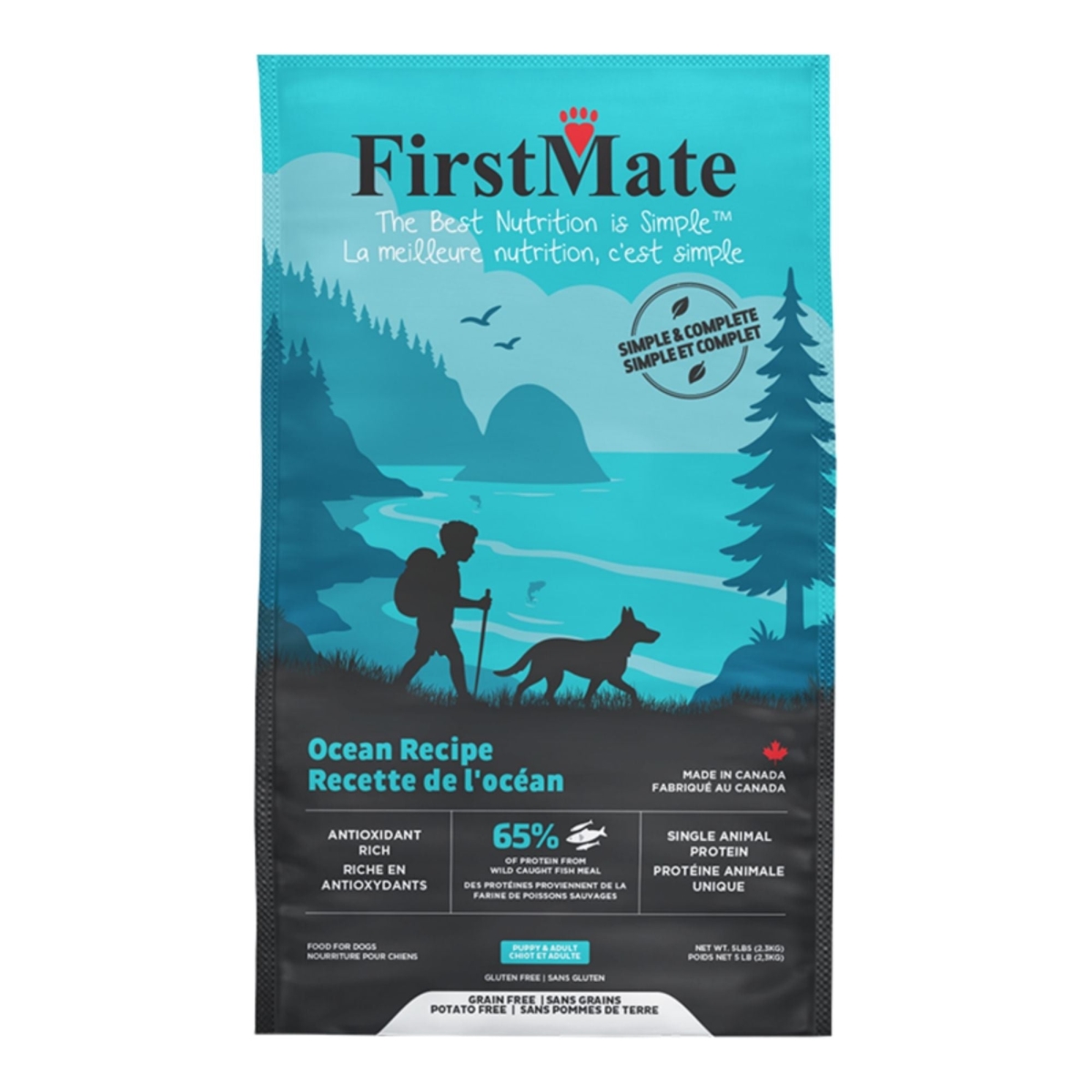 72318901508 5 lbs Simple & Complete Ocean Dog Recipe, Fish