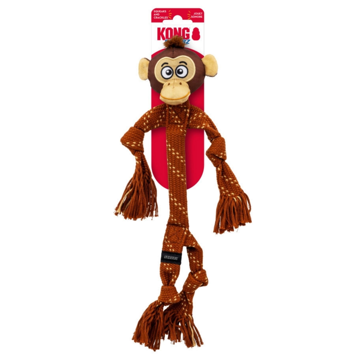 35585492162 Scrubz Safari Monkey Dog Toy, Medium