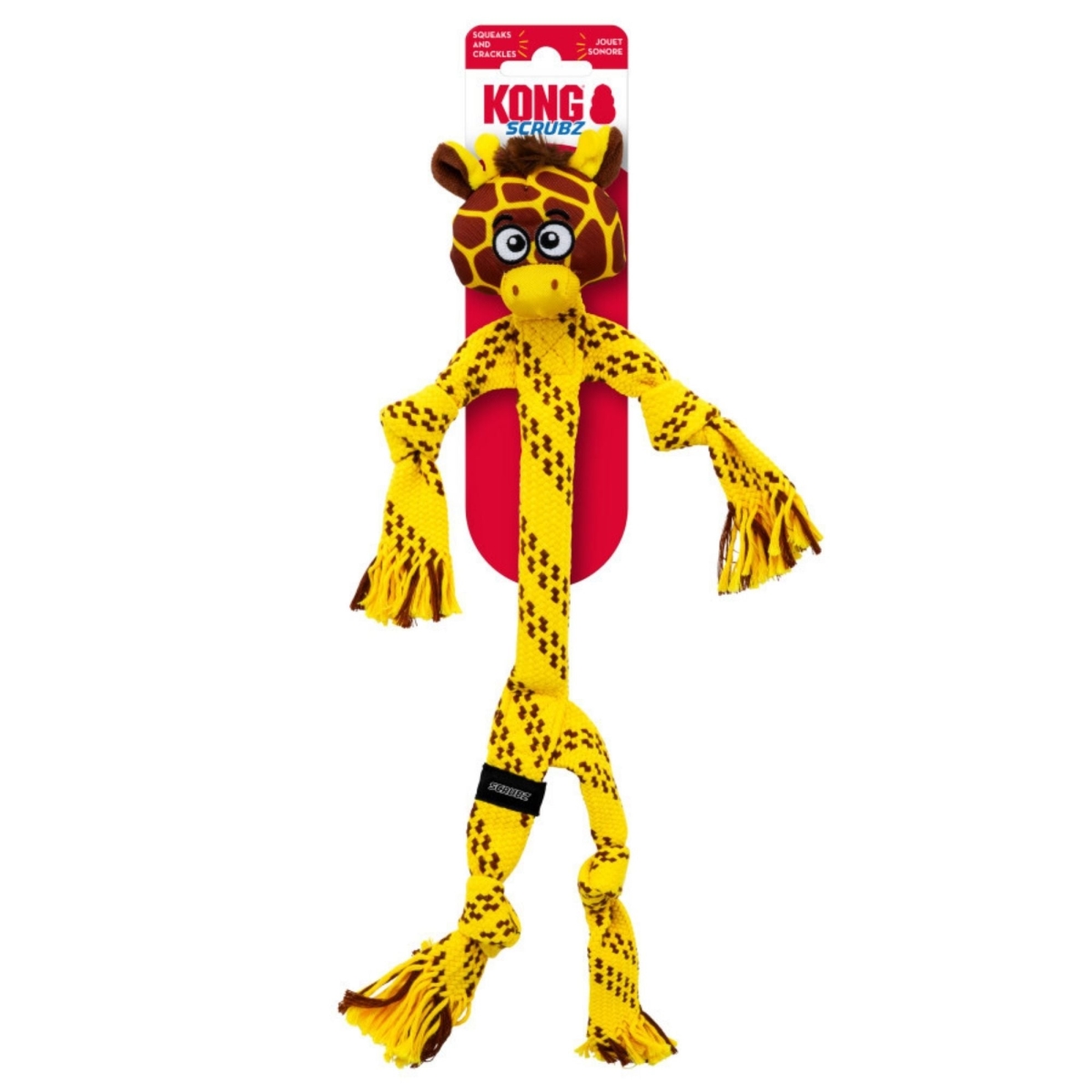 35585492155 Scrubz Safari Giraffe Dog Toy, Medium