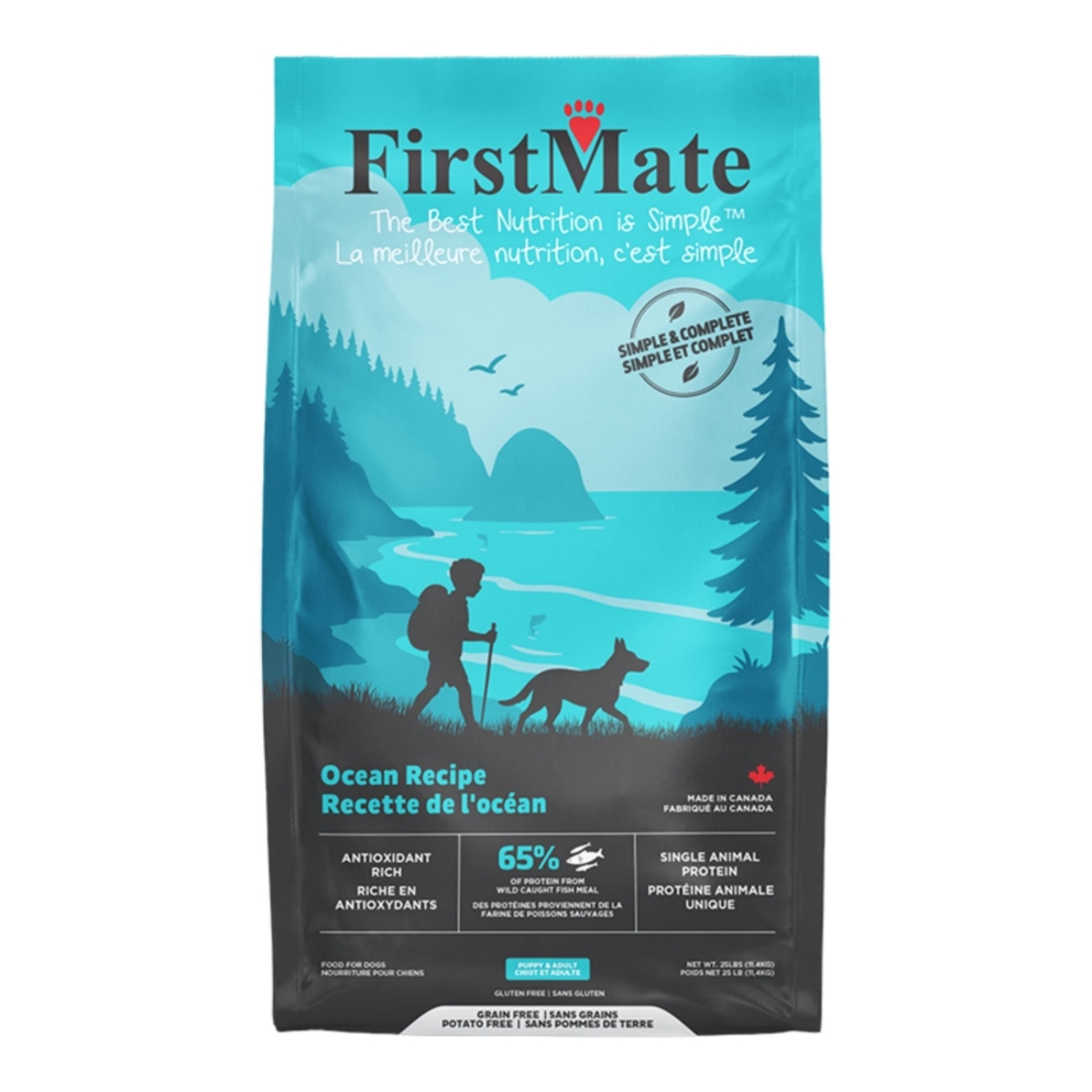 72318901539 25 lbs Simple & Complete Ocean Dog Recipe, Fish