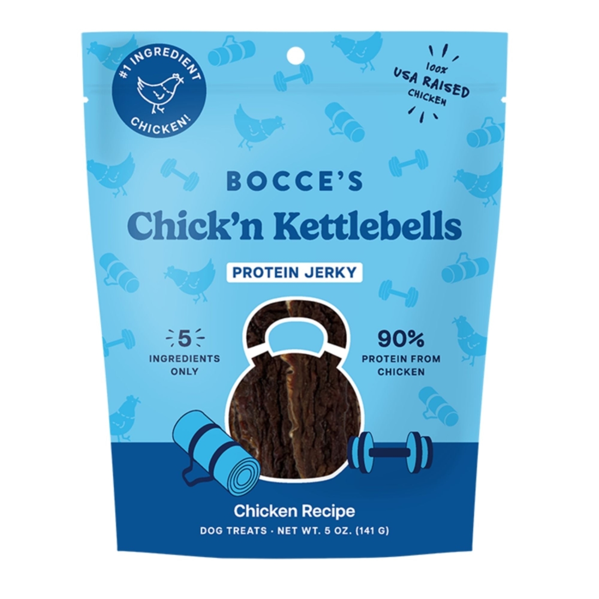 810140532008 5 oz Protein Cuts Grain Free Chick N Kettlebells Dog Jerky