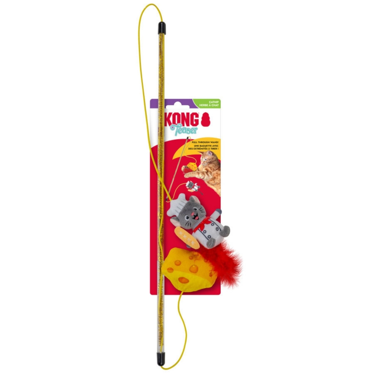 35585540023 Teaser Dual Mouse & Cheese Cat Wand