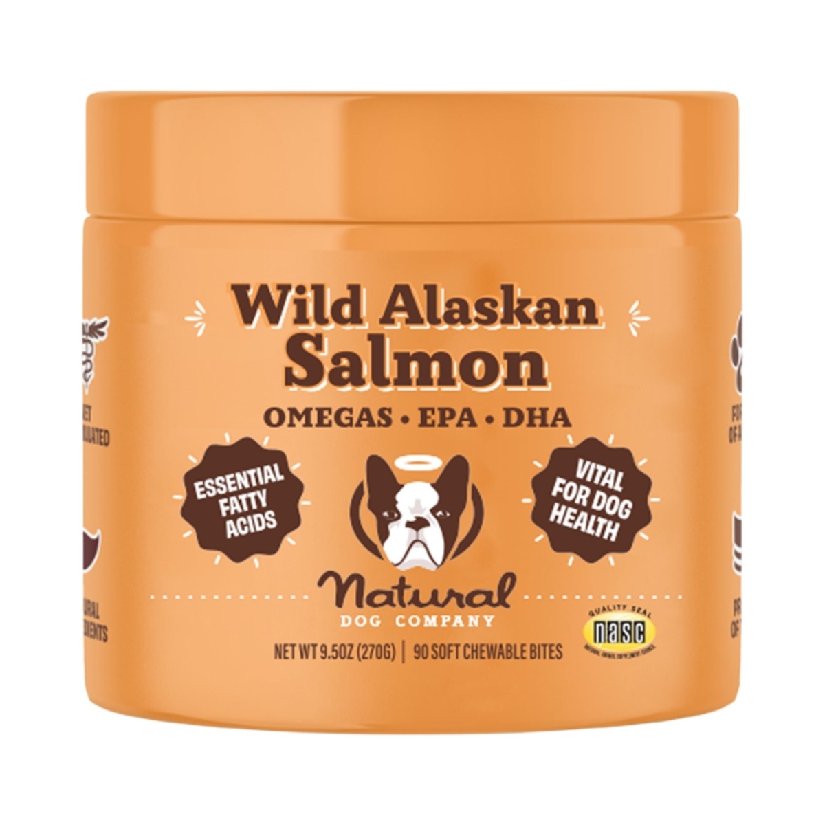 741099002833 Dog Wild Alaskan Salmon Chews, 90 Count