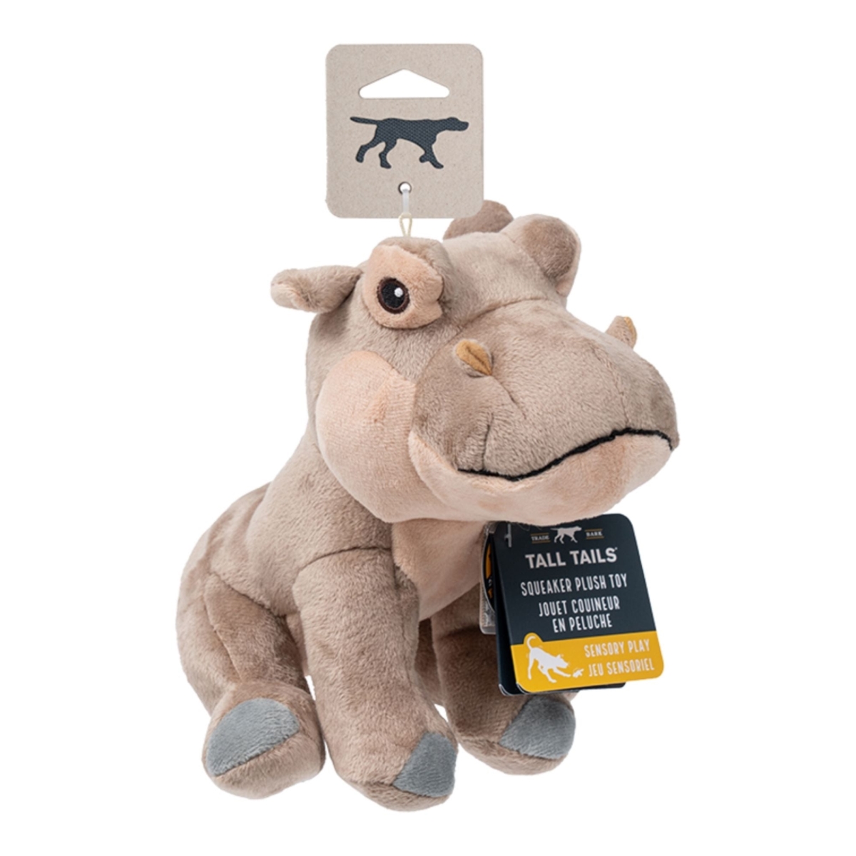 22266183907 8 in. Plush Hippo Dog Toy