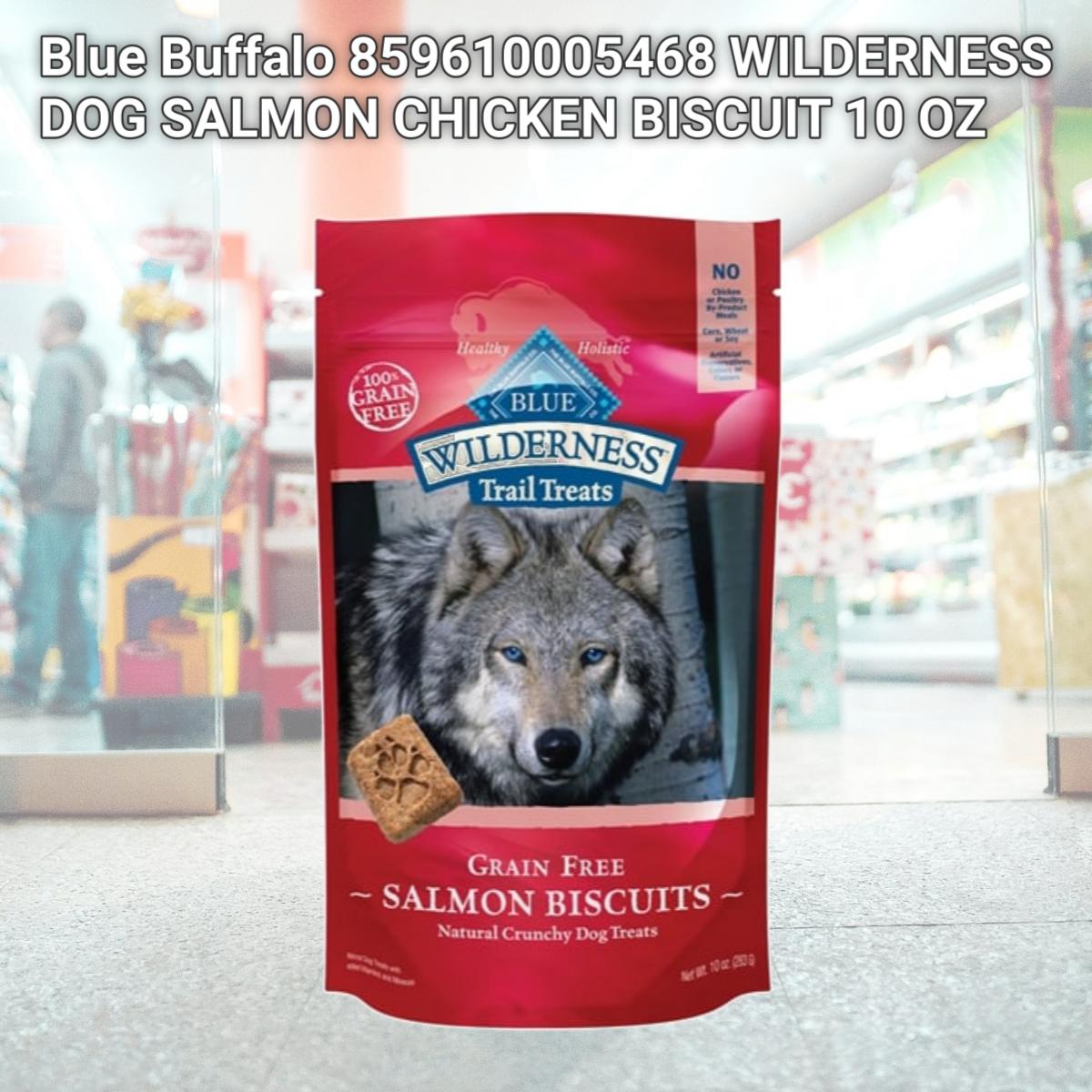 Picture of Blue Buffalo 859610005468 WILDERNESS DOG SALMON CHICKEN BISCUIT 10 OZ
