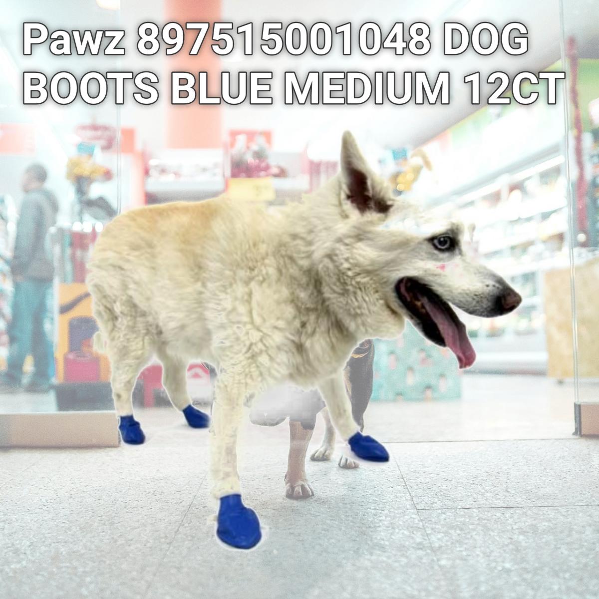 Picture of Pawz 897515001048 DOG BOOTS BLUE MEDIUM 12CT