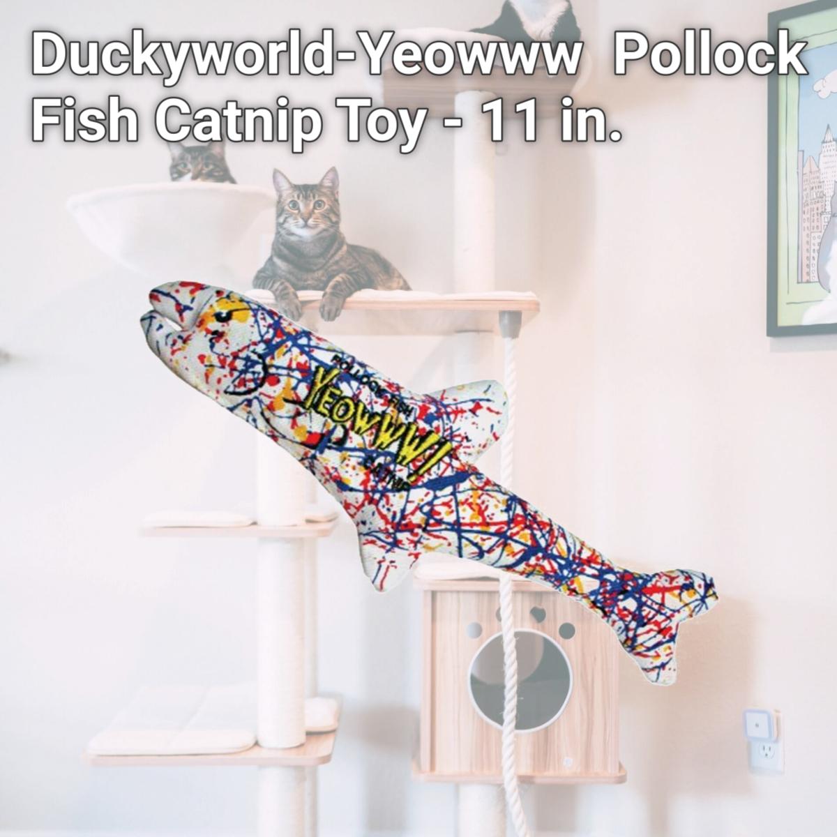 Picture of Duckyworld-Yeowww 812402000126 Pollock Fish Catnip Toy - 11 in.