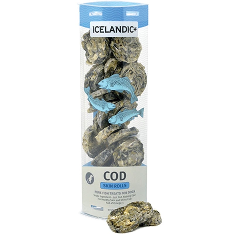 Picture of Icelandic 854854007698 3 oz Cod Skin Rolls Tube Dog Treat - Case of 6
