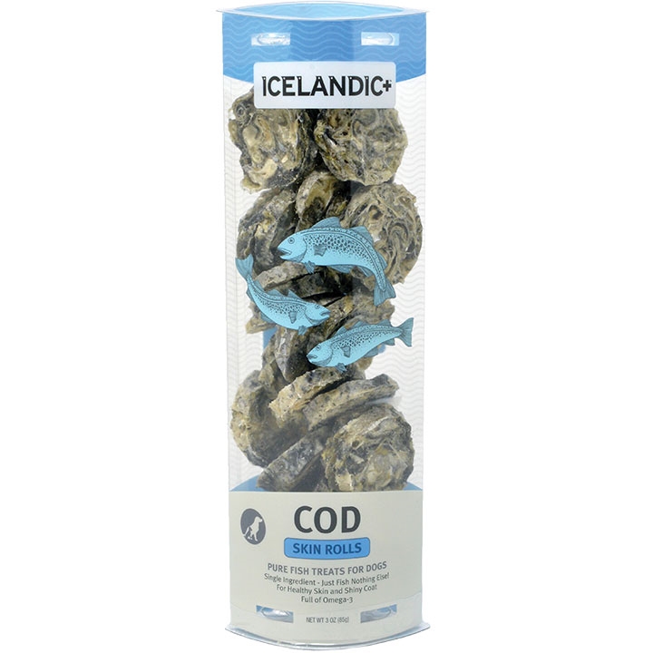 Picture of Icelandic 854854007704 3 oz Dog Cod Skin Rolls Tube