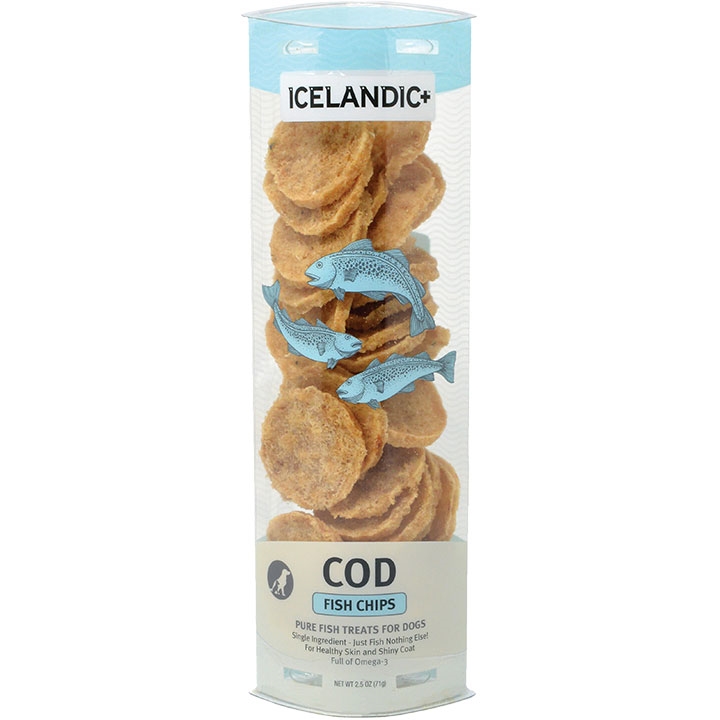 Picture of Icelandic 854854007728 2.5 oz Dog Cod Fish Chips Tube