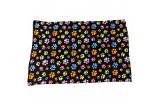 Picture of Ethical Pet 077234500644 40 x 58 in. Snuggler Rainbow Pawprnt Blanket&#44; Black
