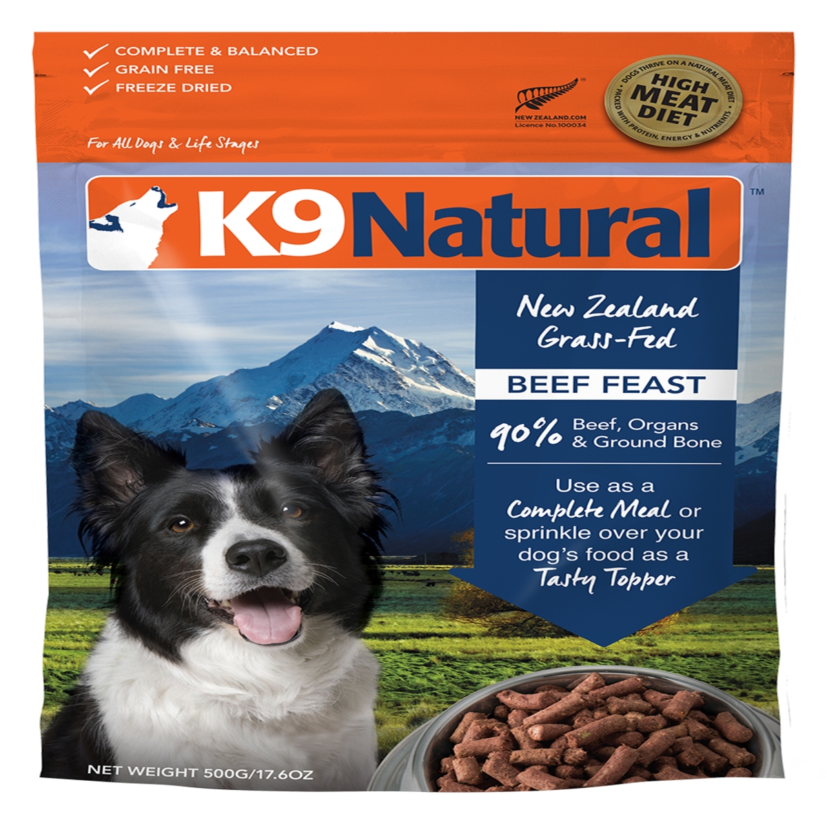 Picture of K9 Natural 9421900779031 8 lbs Freeze Dried Beef for Dog