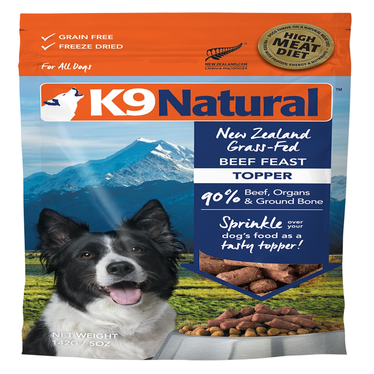 Picture of K9 Natural 9421900779871 5 oz Freeze Dried Topper Beef for Dog