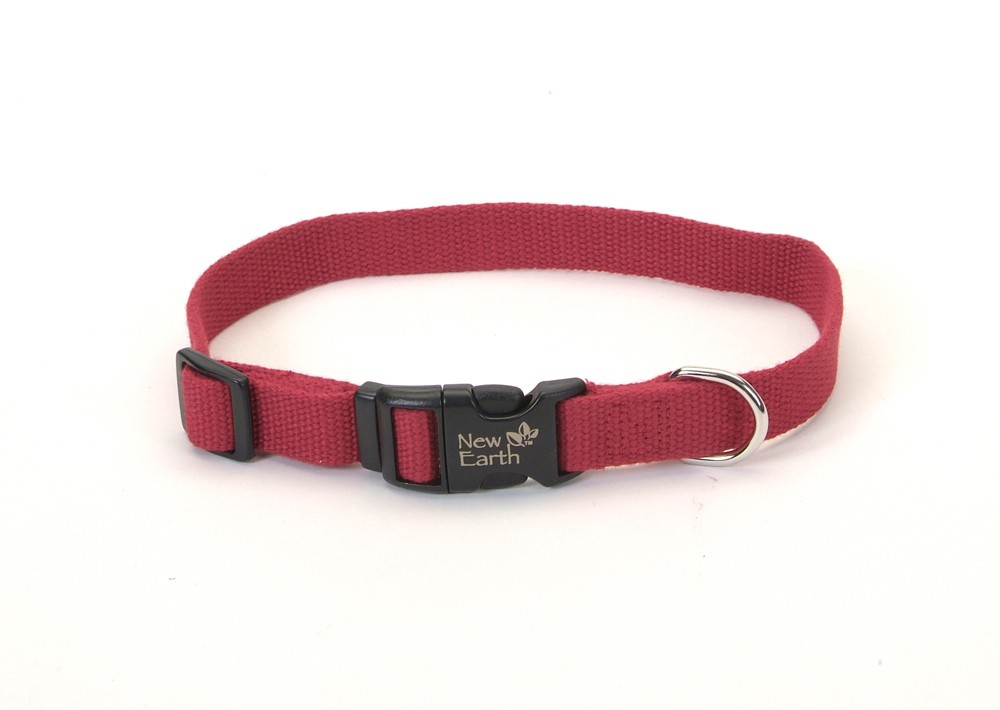 Picture of Coastal Pet Products 076484463334 1x 18-26 in. New Earth Soy Adjustable Pet Collar Cranberry
