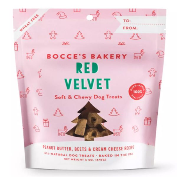 Picture of Bocces Bakery 850012629559 6 oz Red Velvet Soft & Chewy Dog Treats