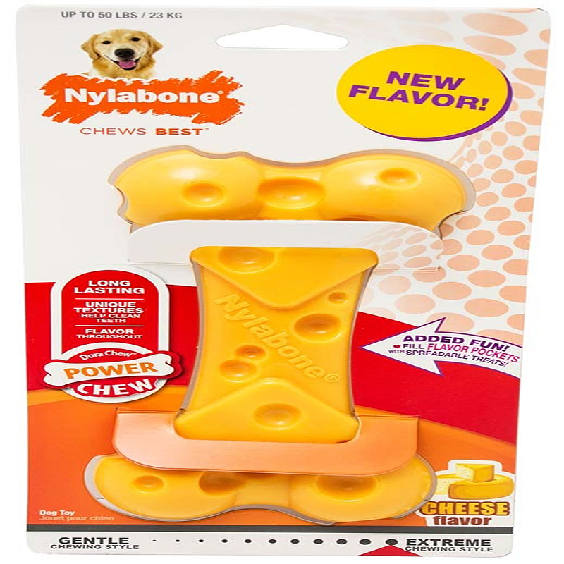 Picture of Nylabone 018214841050 Dura Chew Cheese Bone Dog Toy&#44; Giant