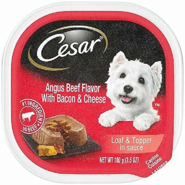 Picture of Mars Pet Care 023100105154 3.5 oz Cesar Angus Beef Flavor with Bacon & Cheese Loaf Wet Dog Food&#44; Pack of 24