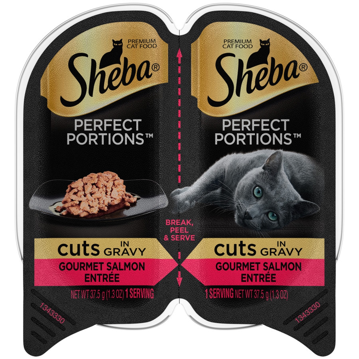 Picture of Mars Pet Care 023100114187 2.6 oz Sheba Perfect Portions Cuts Salmon Entree Grain Free Cat Food, Pack of 24