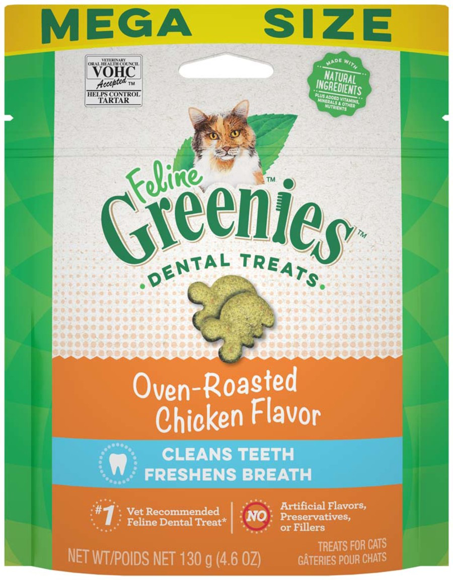 Picture of Greenies 642863111310 4.6 oz Feline Oven Roasted Chicken Dental Treat