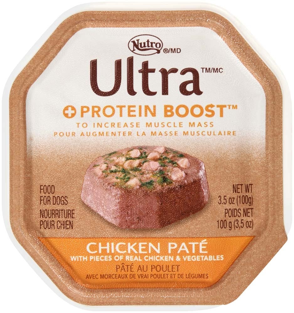 Picture of Nutro 079105113557 3.5 oz Ultra Protein Boost Chicken Pate Dog Food, Case of 24