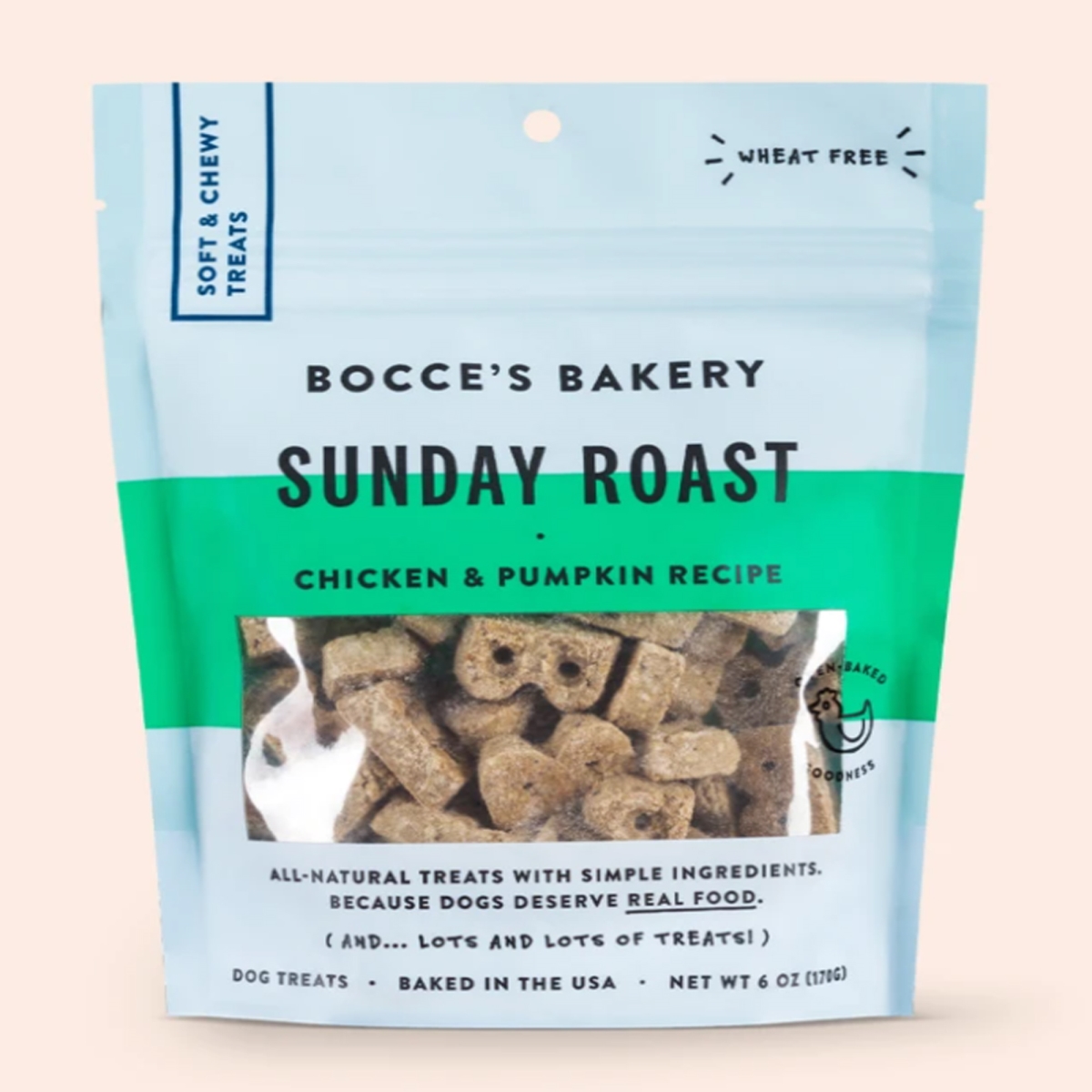 Picture of Bocces Bakery 857155007619 6 oz Dog Soft & Chewy Sunday Roast